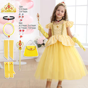 Luzlen Belle fabric detail, sequins and layered tulle add princess charm