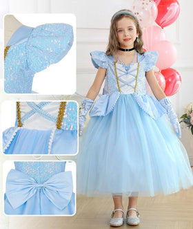 Luzlen Cinderella gloves and accessories finish the princess look for events.