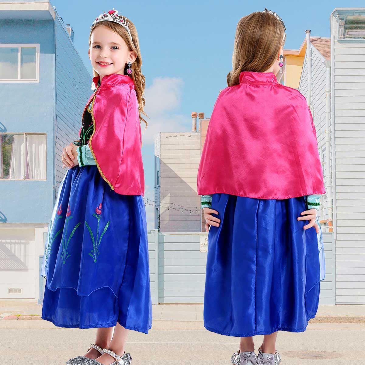 Luzlen earrings finish the Anna outfit for kids' looks.
