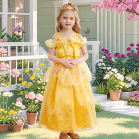 Luzlen princess dress back view showing layered tulle for twirls