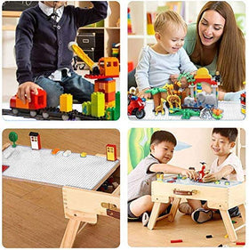 LVHERO white baseplate storage display suggests neat classroom or home organization