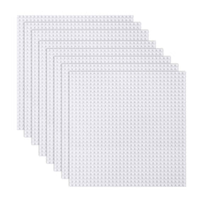 LVHERO classic baseplate 10x10 white eight-pack for versatile building projects