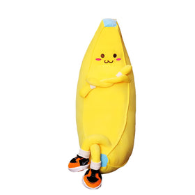 LVHUA Banana Plush Doll close-up face for cozy hugs