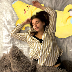 LVHUA Banana Plush Doll full-body view showing long pillow shape