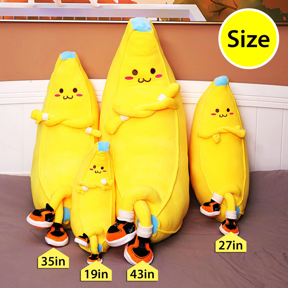 LVHUA Banana Plush Doll washable and easy care