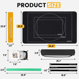 Lwoeo puzzle mat with smooth top reduces creases for uninterrupted progress.
