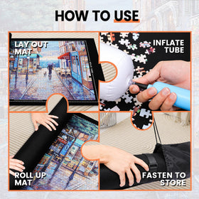 Lwoeo smooth top puzzle blanket eases piece sliding