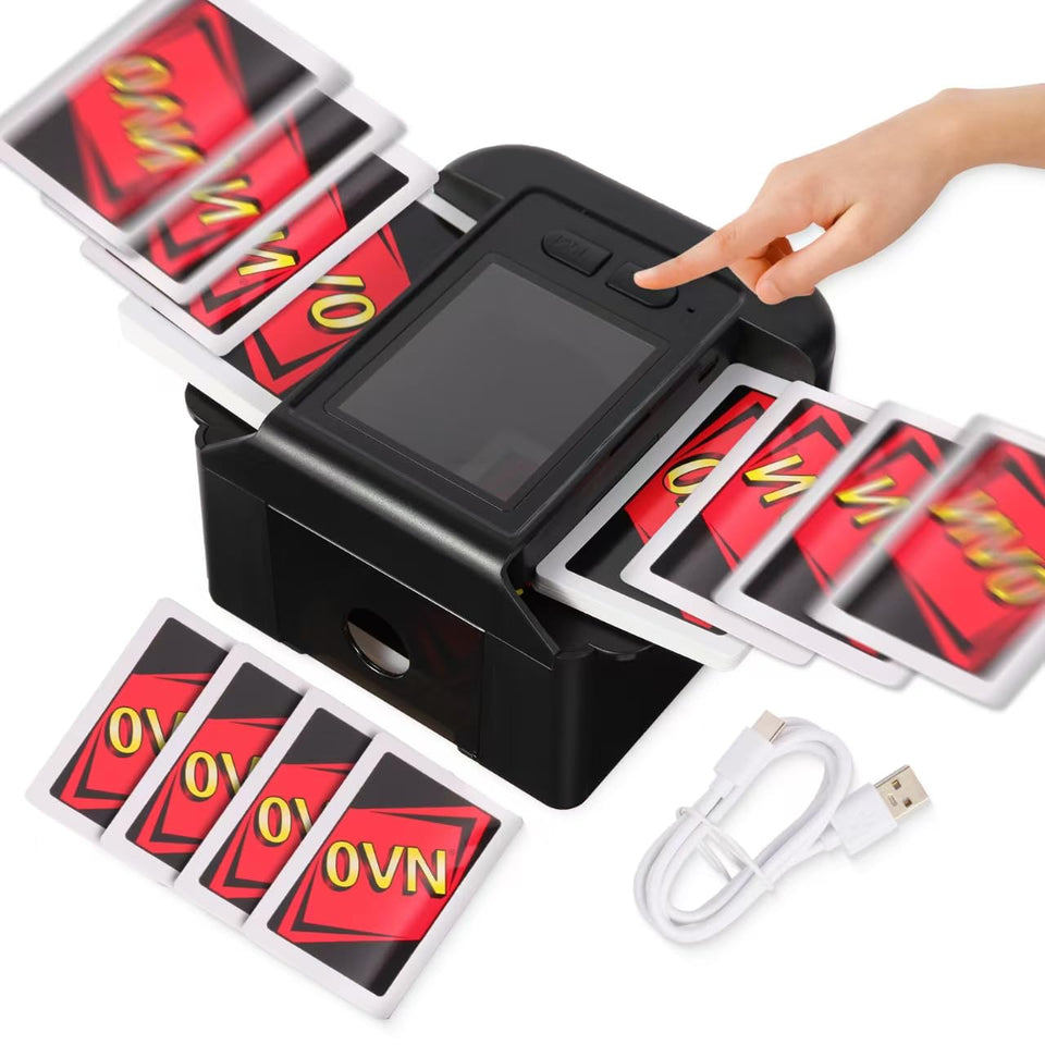 Lxjmcwio Rechargeable card shuffler with two decks, optimized for smooth play