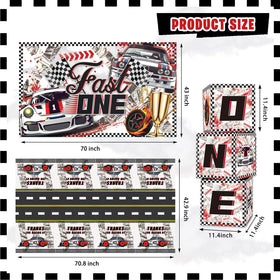 LXlucktim Fast One race car centerpieces elevate table decor