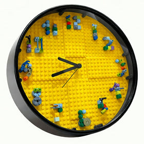 Lycnufrewolf clock diameter 27 cm with brick-style design.