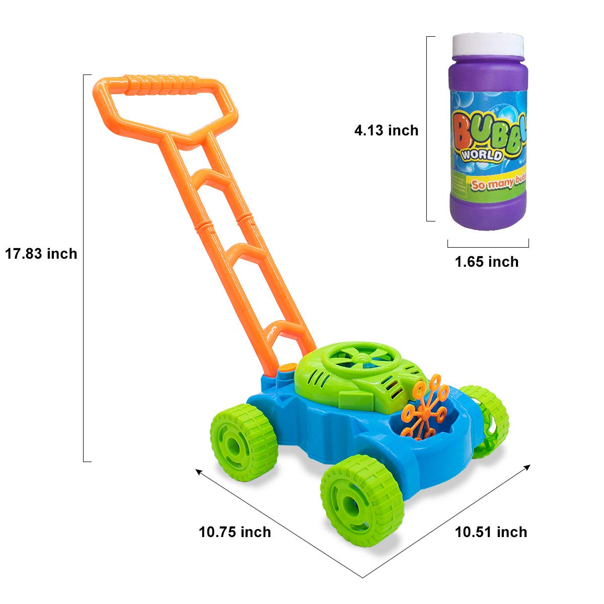 Lydaz Bubble Lawn Mower in use outdoors for family fun.