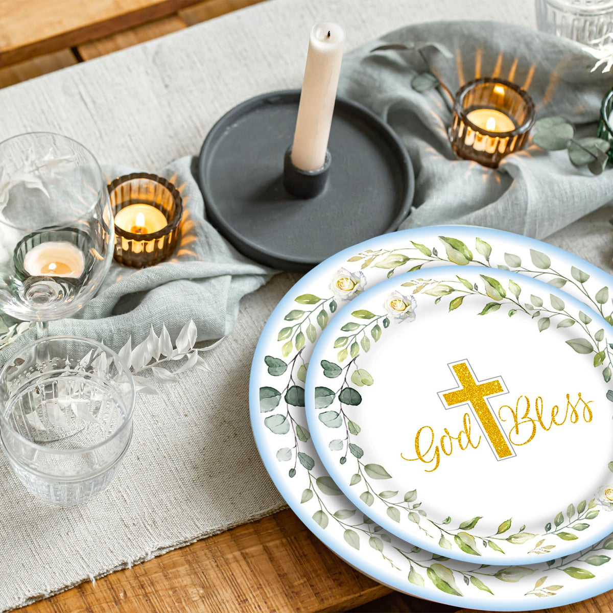 LyhongParty decorations bundle for a cohesive first communion setup.