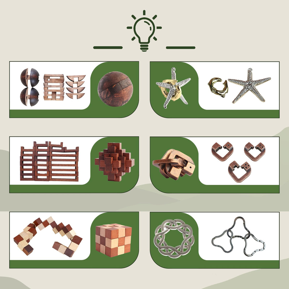 LYiUP wooden puzzle compact travel design for focused play.