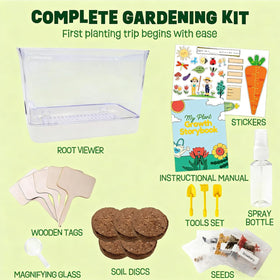LYKOCLEAN Large Root Viewer Kit coconut coir packs support easy planting and growth.
