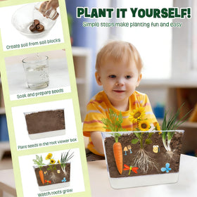 LYKOCLEAN Large Root Viewer Kit plant labels for organizing and tracking plant growth.