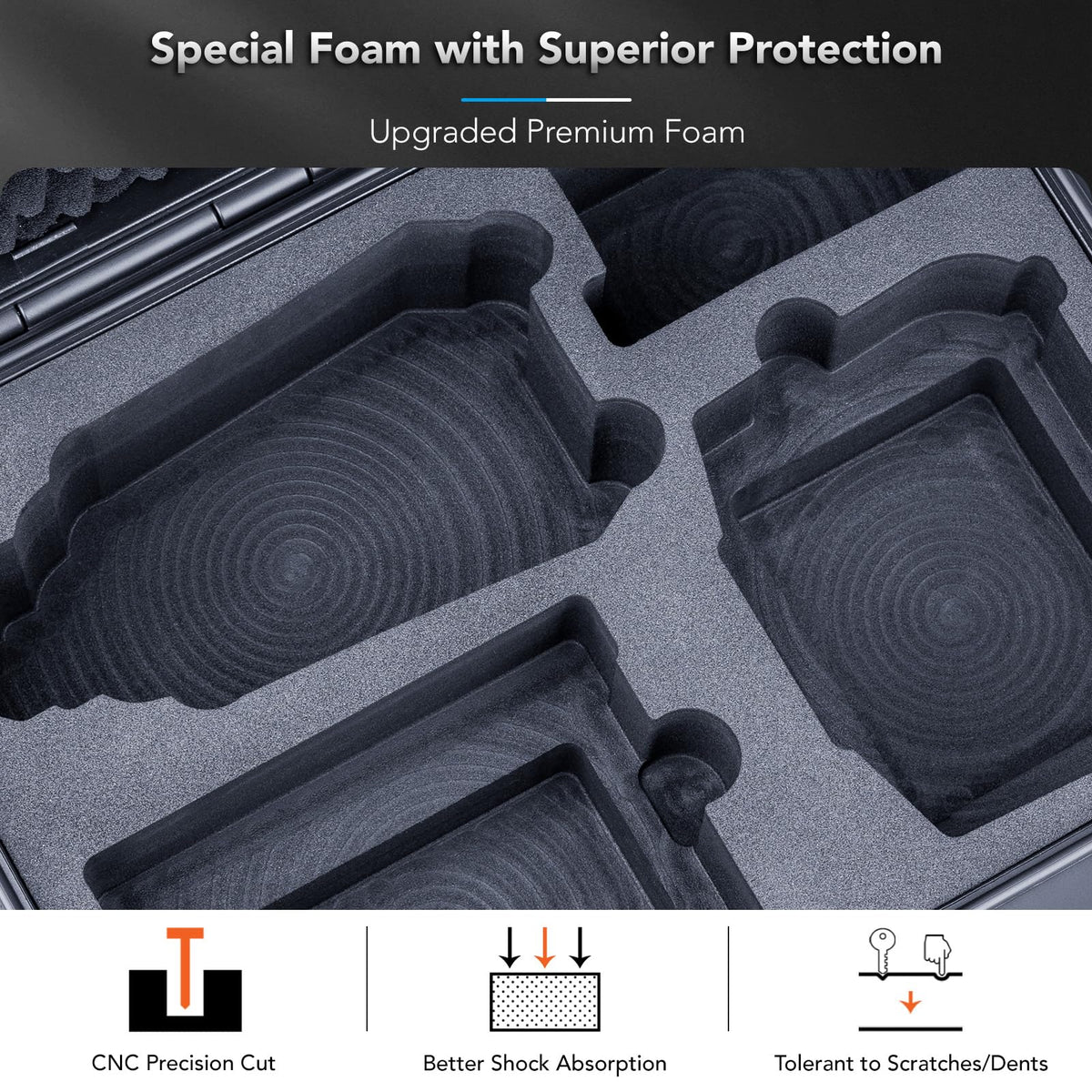 External polypropylene shell of Lykus MA310 shields gear from impacts.
