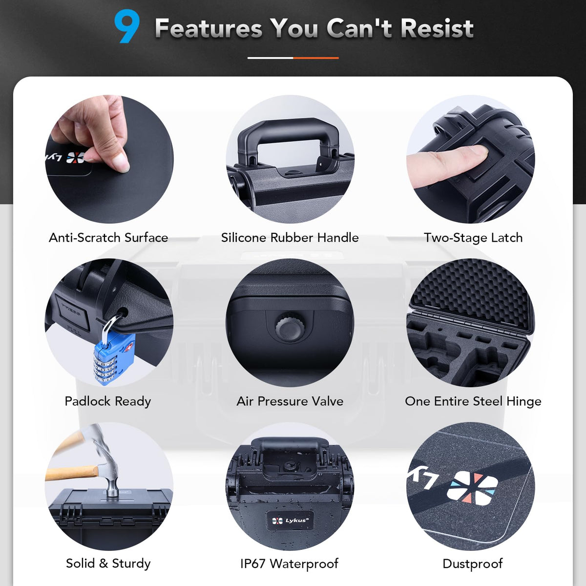 Lykus Titan N200 scratch-resistant foam surface guards inserts