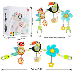 Lynncare owl rattle with colorful beans encourages grip and shaken sounds