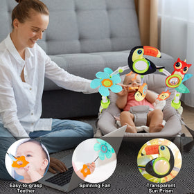 Lynncare sun crinkly texture adding tactile variety during crib or stroller play