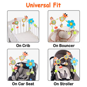 Lynncare arch toy with colorful beans encourages grabbing and motor skill play.