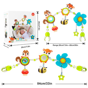 Lynncare fox rattle with colorful beans offers sound and reach opportunities.