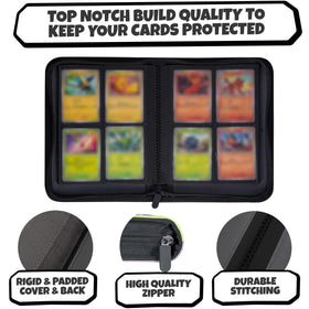 LYNX 3D Card Binder pocket layout 160 pockets for organized sleeved and unsleeved cards.