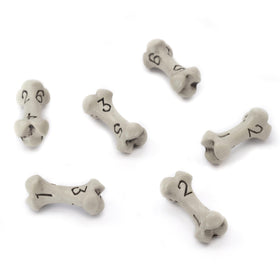 LYNX D6 Skull-Bone dice in Cleaned Bone White for fair rolls