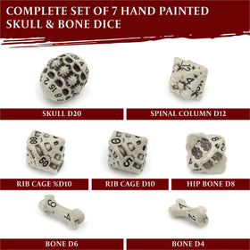 LYNX DND skull-bone D10 percentile dice for nuanced results in critical moments.