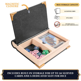 LYNX MTG Commander Codex sleeved cards storage capacity.