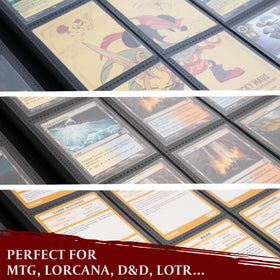 Pocket and folder dimensions help standard cards fit neatly.