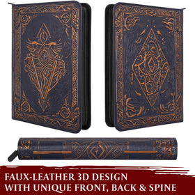 Reinforced cover back provides sturdy protection for your prized cards.