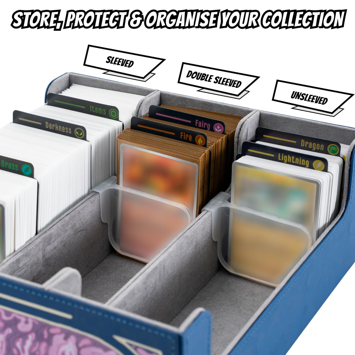 LYNX card stoppers prevent shifting and protect card edges during transport.