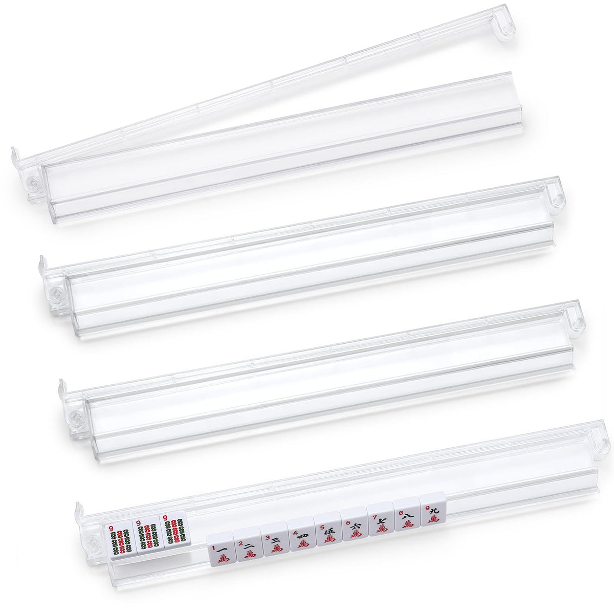 Lyonghzb Mahjong Racks with Clear Pushers offer precise tile alignment for smooth gameplay.