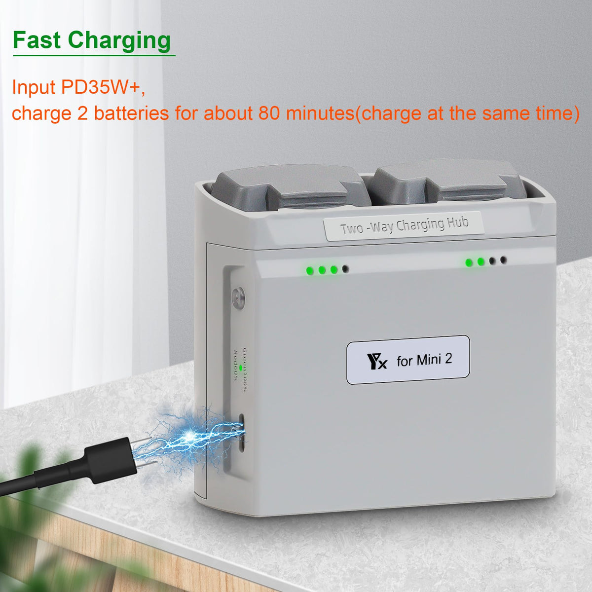 LYONGTECH storage mode battery at 60 percent for safe long-term storage