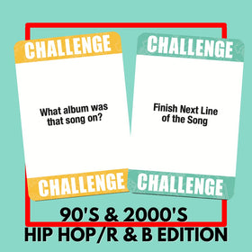 Lyrically Correct group play scene at a party with cards