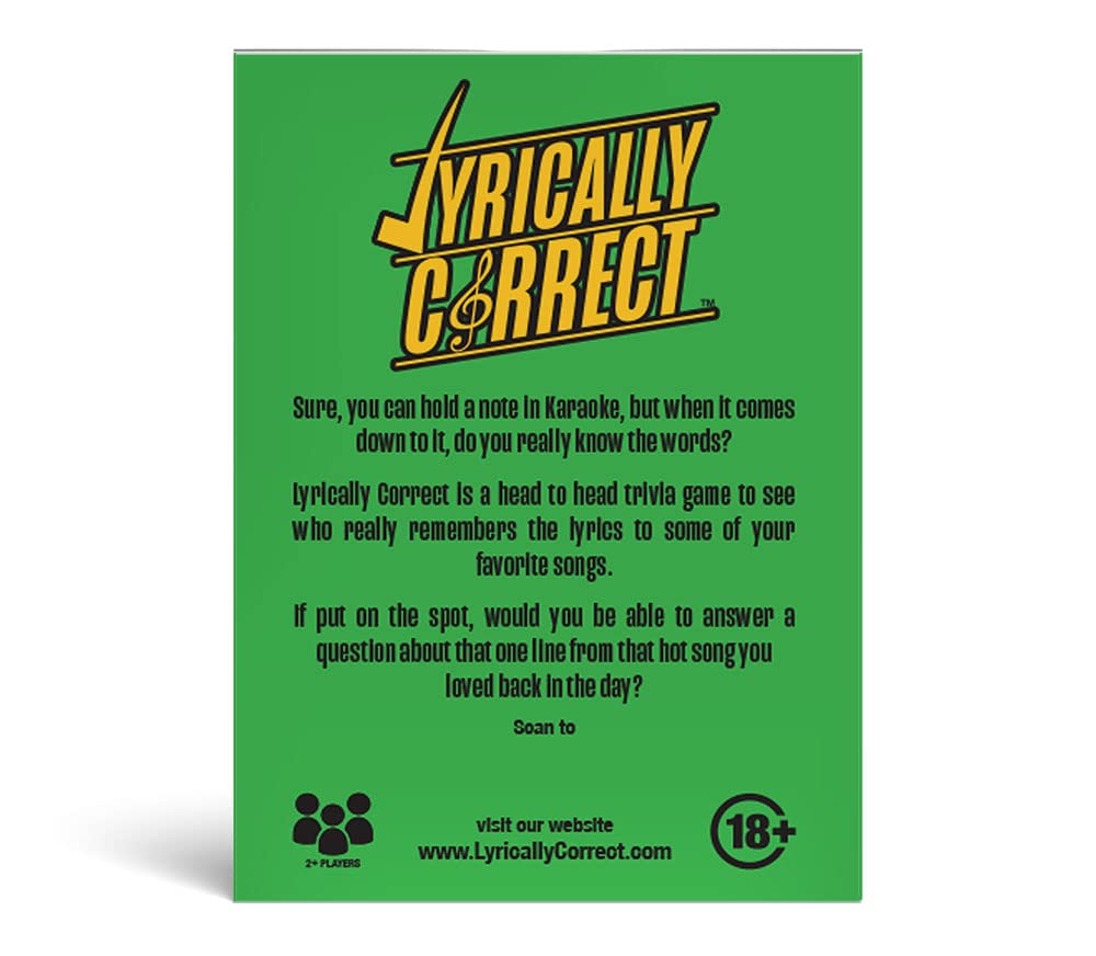 Packaging and cards of Lyrically Correct Oldies edition on display.
