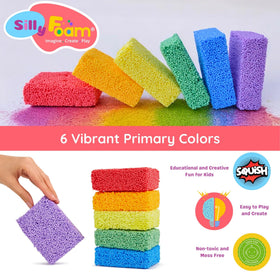 Kids crafting with LYRK Silly Foam beads creating 3D shapes