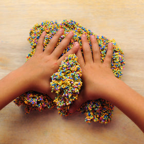 Close-up of LYRK Silly Foam's dry, moldable texture