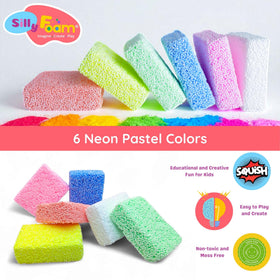 LYRK Silly Foam Beads six neon pastel colors for playful projects