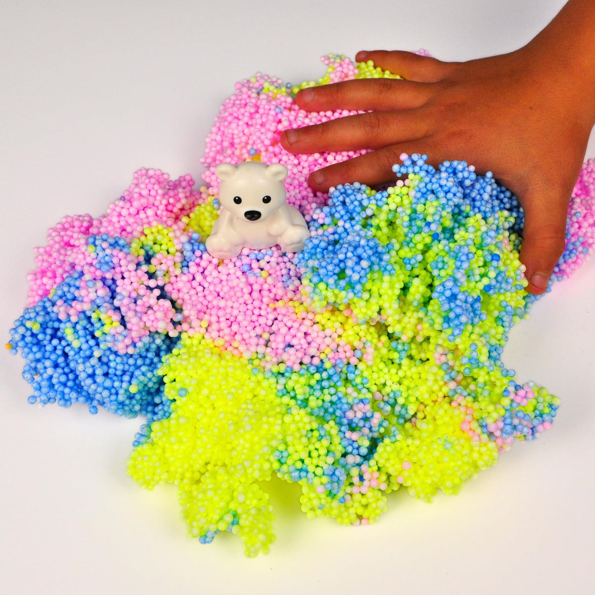 LYRK Collections Silly Foam color mixing beads showcase imaginative shapes and 3D projects