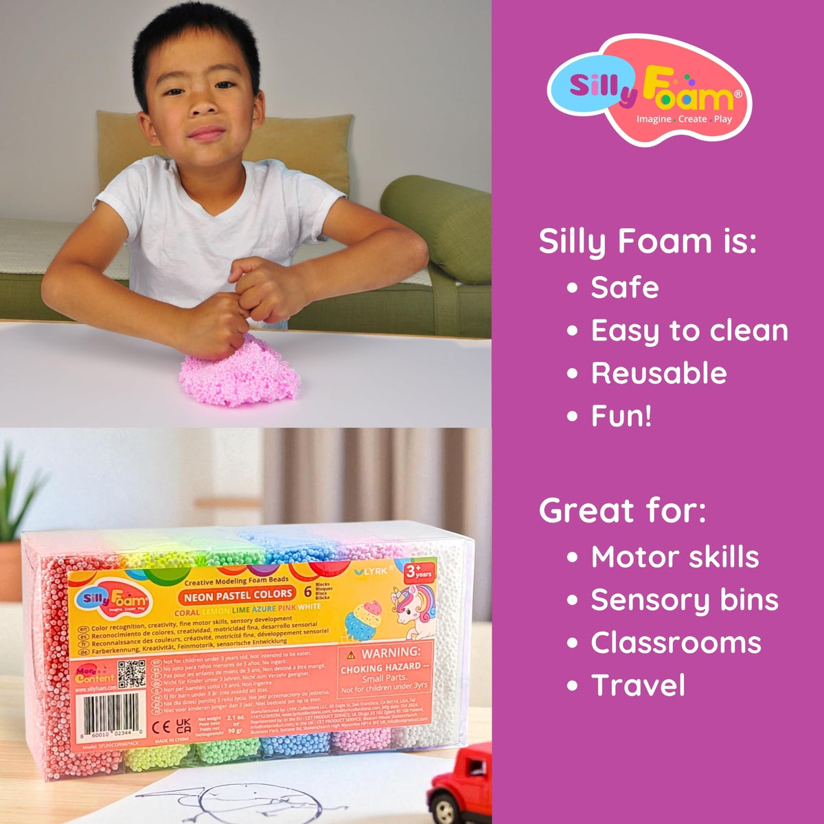 LYRK Collections Silly Foam Easter basket stuffer for colorful seasonal fun