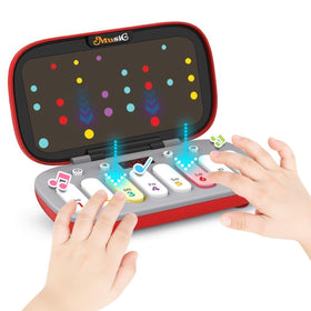 LYRZMY Kids Mini Piano with light-up keys for interactive learning
