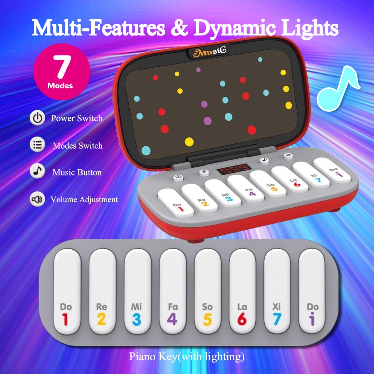 LYRZMY portable mini piano designed for travel and easy learning on the go