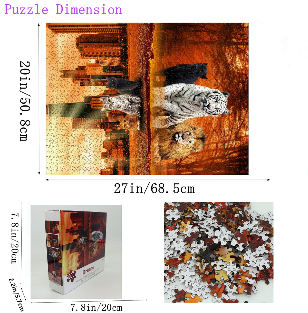 Lzbabyily 1000-piece puzzle assembly supports patience and mindful leisure.