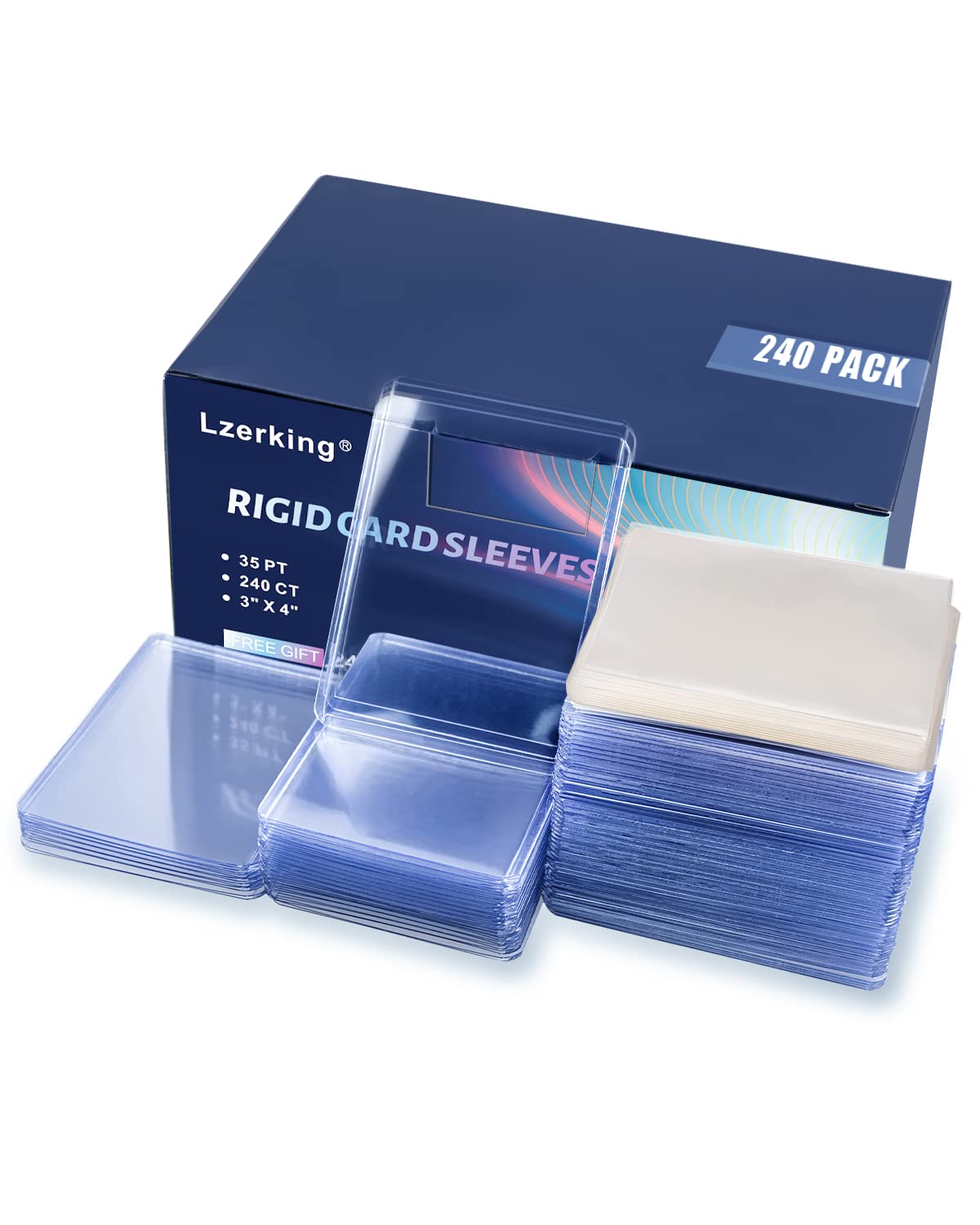 Lzerking top-loader 3x4 card protection with clear readability