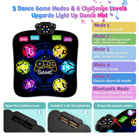 LZFYMXOK Dance Mat side view showing slim profile for easy storage