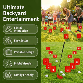 LZHZH Premium Backyard Golf Set portable course for quick tee-off.
