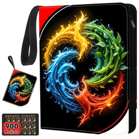 LZSIG 9-pocket binder with HD design in Fiery Red ideal for organized play