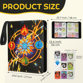 Open-flat view of the LZSIG binder for easy card organization and display.