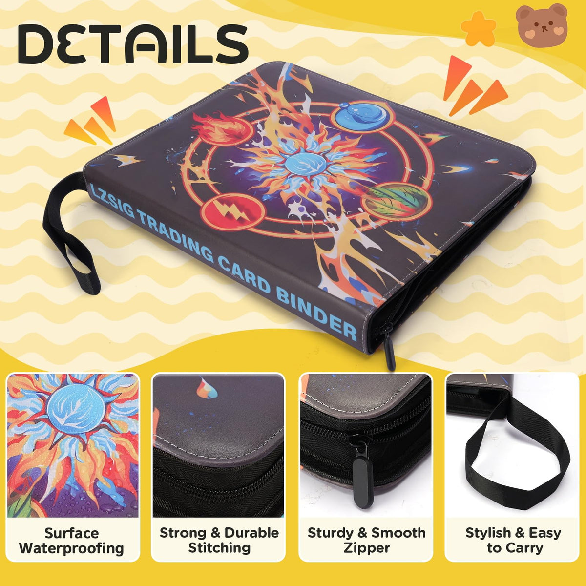 Gift-ready LZSIG binder with vibrant design for collectors.